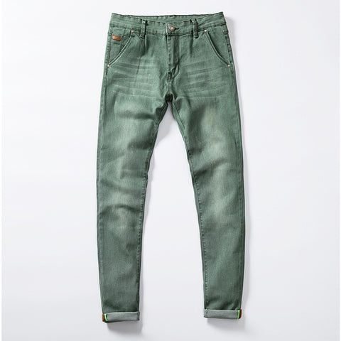 7 Color Men Stretch Skinny Jeans Fashion Casual Slim Fit Denim Trousers Male Gray Black Khaki White Pants Male Brand