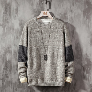 2019 New Sweater Men Long Sleeves Autumn Winter Pullover Knitted O-Neck Plus Asian Size 5XL