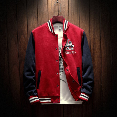 2020 New Arrival Hot Single Breasted Patchwork Casual Baseball Uniform Coat Male Jaqueta Masculino Bomber Jacket Men Rib Sleeve