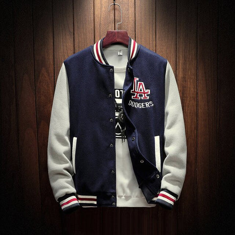 2020 New Arrival Hot Single Breasted Patchwork Casual Baseball Uniform Coat Male Jaqueta Masculino Bomber Jacket Men Rib Sleeve